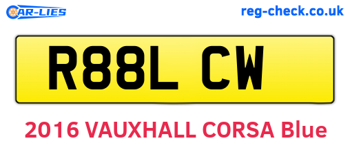 R88LCW are the vehicle registration plates.