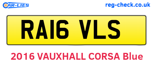 RA16VLS are the vehicle registration plates.