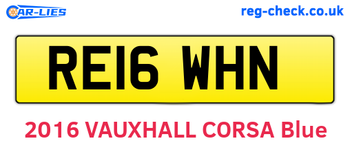 RE16WHN are the vehicle registration plates.