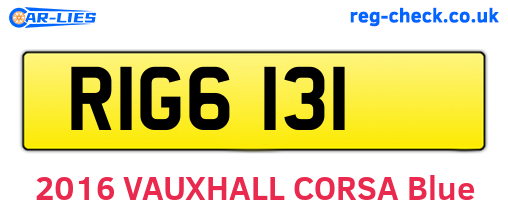 RIG6131 are the vehicle registration plates.
