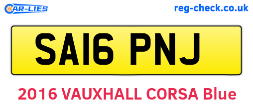 SA16PNJ are the vehicle registration plates.