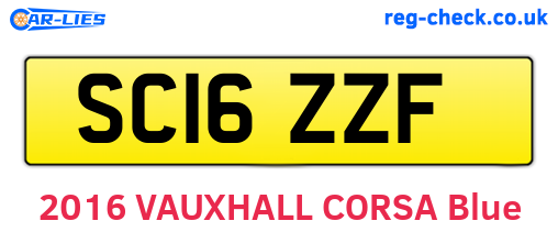SC16ZZF are the vehicle registration plates.