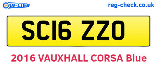 SC16ZZO are the vehicle registration plates.