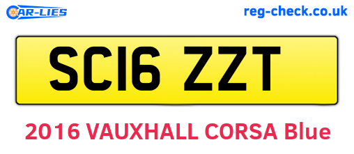 SC16ZZT are the vehicle registration plates.