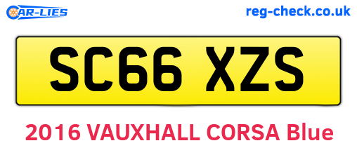 SC66XZS are the vehicle registration plates.