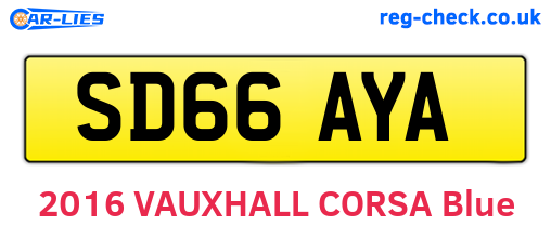 SD66AYA are the vehicle registration plates.