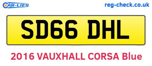 SD66DHL are the vehicle registration plates.