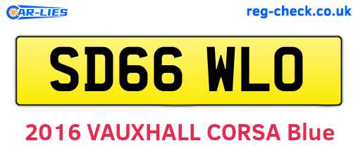 SD66WLO are the vehicle registration plates.