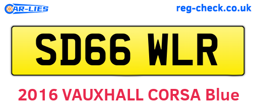 SD66WLR are the vehicle registration plates.