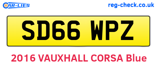 SD66WPZ are the vehicle registration plates.