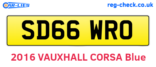 SD66WRO are the vehicle registration plates.