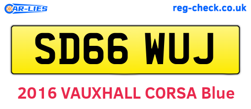 SD66WUJ are the vehicle registration plates.