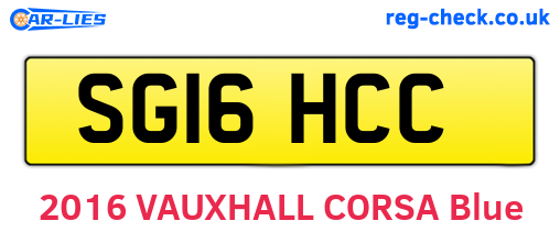 SG16HCC are the vehicle registration plates.