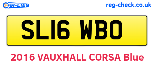 SL16WBO are the vehicle registration plates.