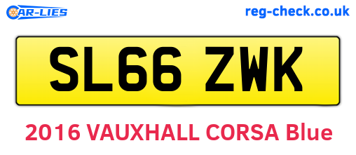 SL66ZWK are the vehicle registration plates.