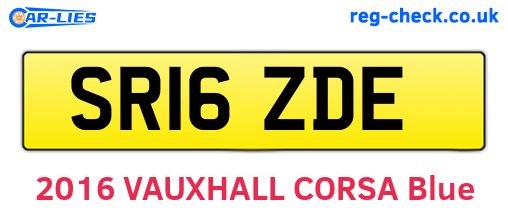 SR16ZDE are the vehicle registration plates.