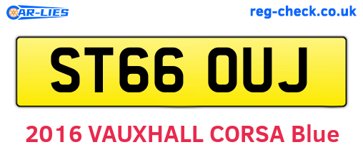 ST66OUJ are the vehicle registration plates.