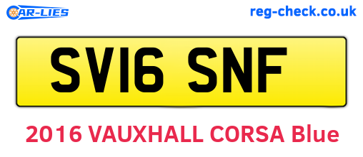 SV16SNF are the vehicle registration plates.
