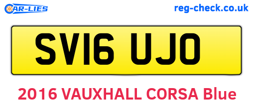 SV16UJO are the vehicle registration plates.