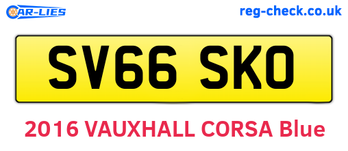 SV66SKO are the vehicle registration plates.