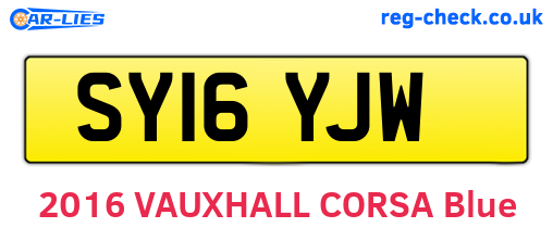 SY16YJW are the vehicle registration plates.