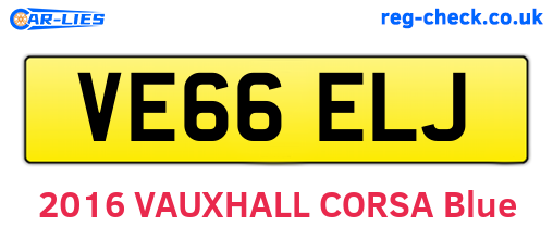 VE66ELJ are the vehicle registration plates.