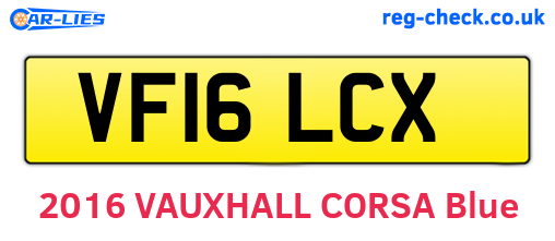 VF16LCX are the vehicle registration plates.