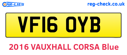 VF16OYB are the vehicle registration plates.