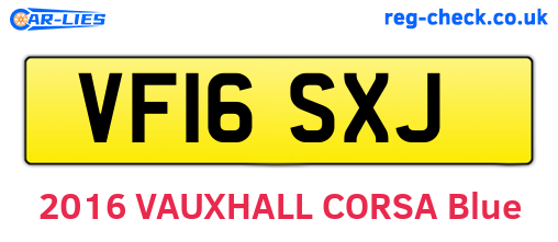 VF16SXJ are the vehicle registration plates.