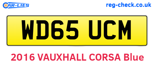 WD65UCM are the vehicle registration plates.