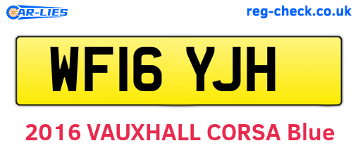 WF16YJH are the vehicle registration plates.