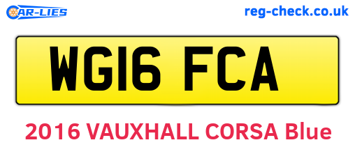 WG16FCA are the vehicle registration plates.