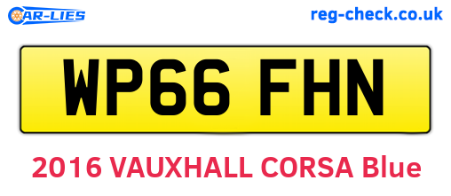 WP66FHN are the vehicle registration plates.
