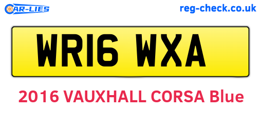 WR16WXA are the vehicle registration plates.