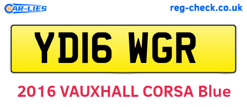 YD16WGR are the vehicle registration plates.