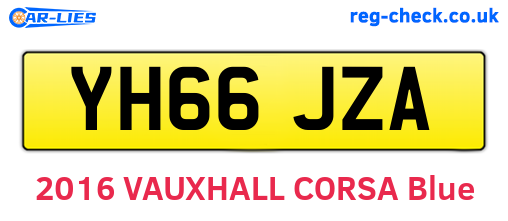 YH66JZA are the vehicle registration plates.
