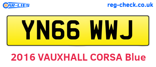 YN66WWJ are the vehicle registration plates.