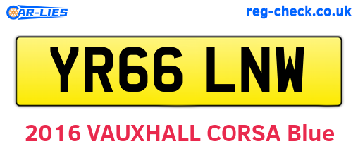YR66LNW are the vehicle registration plates.