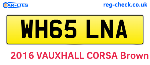 WH65LNA are the vehicle registration plates.