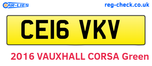 CE16VKV are the vehicle registration plates.