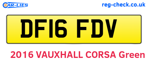 DF16FDV are the vehicle registration plates.