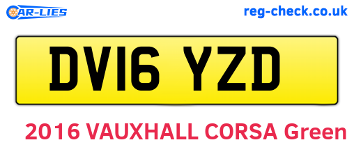 DV16YZD are the vehicle registration plates.