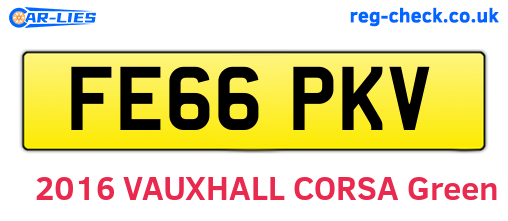 FE66PKV are the vehicle registration plates.