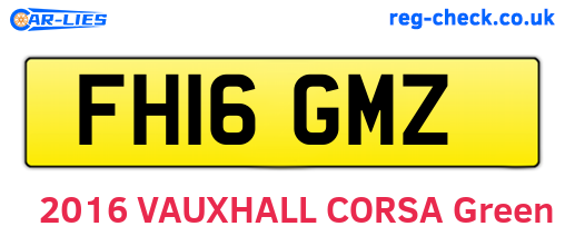FH16GMZ are the vehicle registration plates.