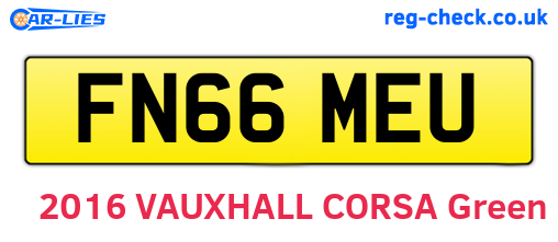 FN66MEU are the vehicle registration plates.