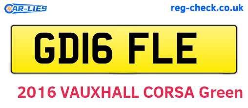 GD16FLE are the vehicle registration plates.