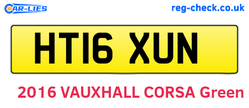 HT16XUN are the vehicle registration plates.