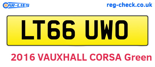 LT66UWO are the vehicle registration plates.