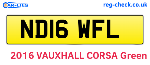 ND16WFL are the vehicle registration plates.