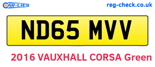 ND65MVV are the vehicle registration plates.